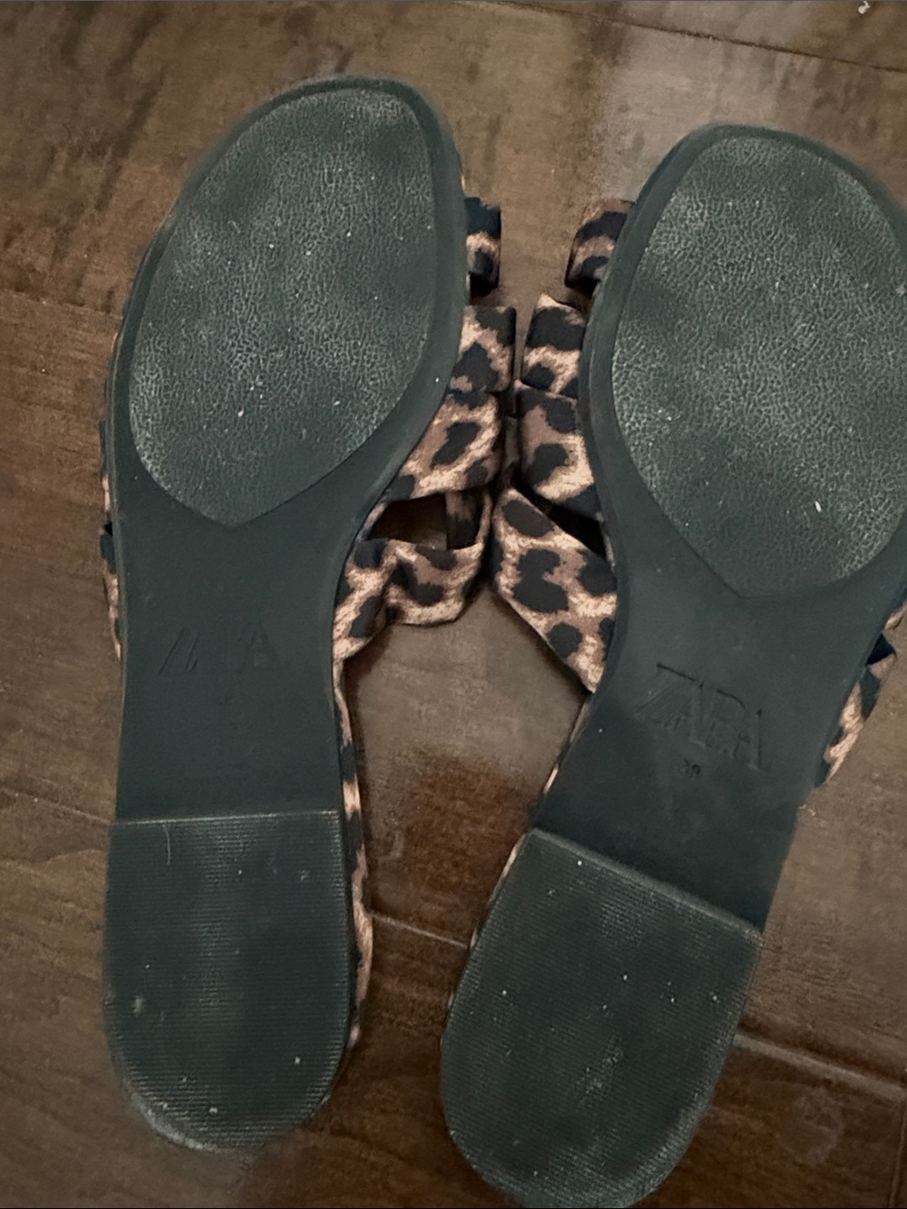 Zara Leopard Slide Sandals - Picture 3 of 3